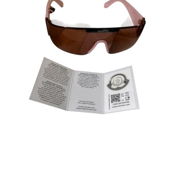 Moncler Ombrate ML0247 72E Pink and Gold Frames Smoky Lens